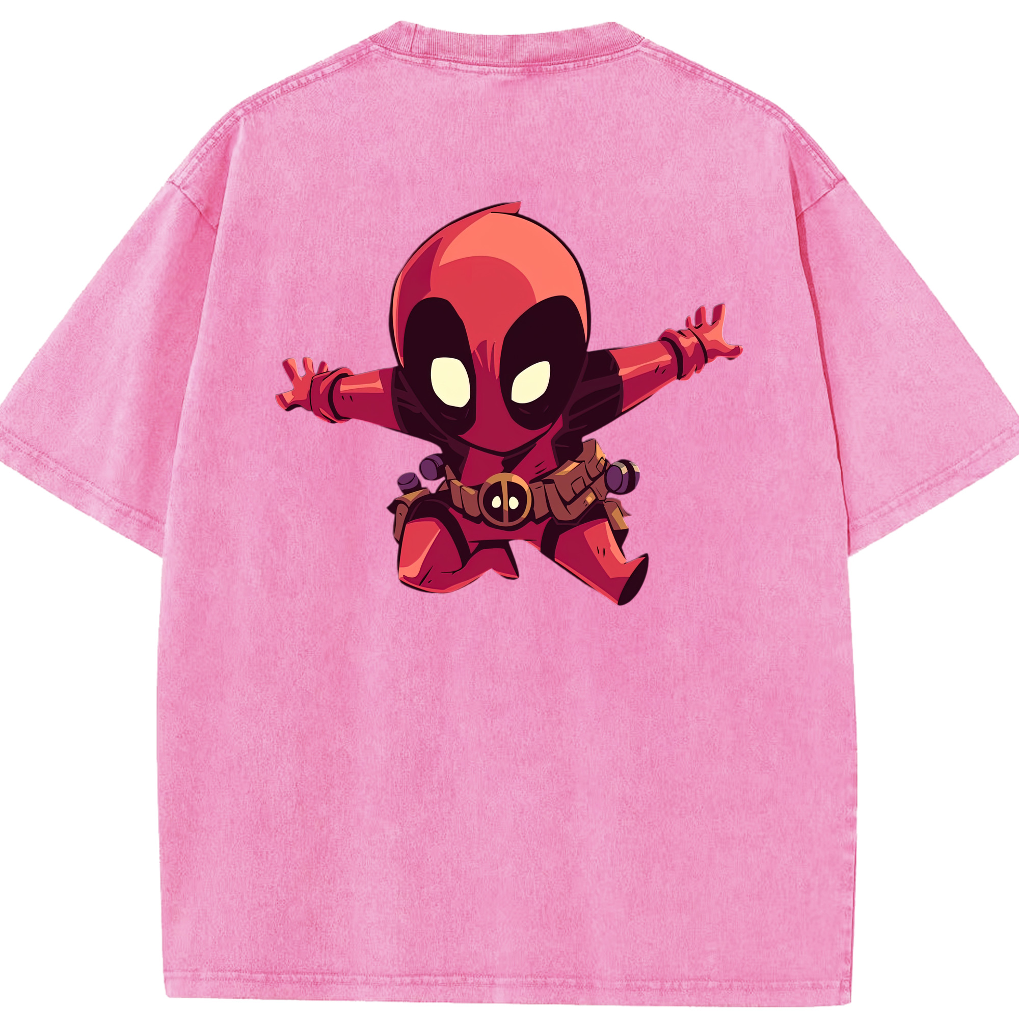 （画像用） Deadpool デッドプール 綿100% ヴィンテージ風 半袖Tシャツ（背面プリント）